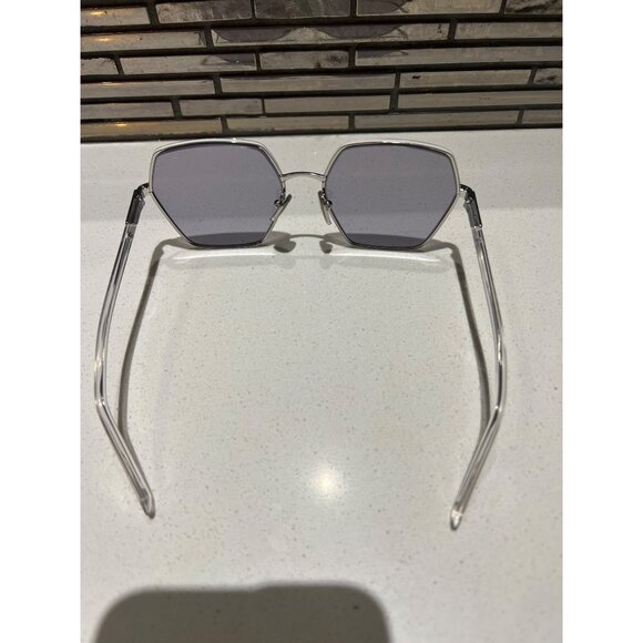 Prada Ladies Sunglasses Silver geometric Lens Square PR56YS - Picture 6 of 11